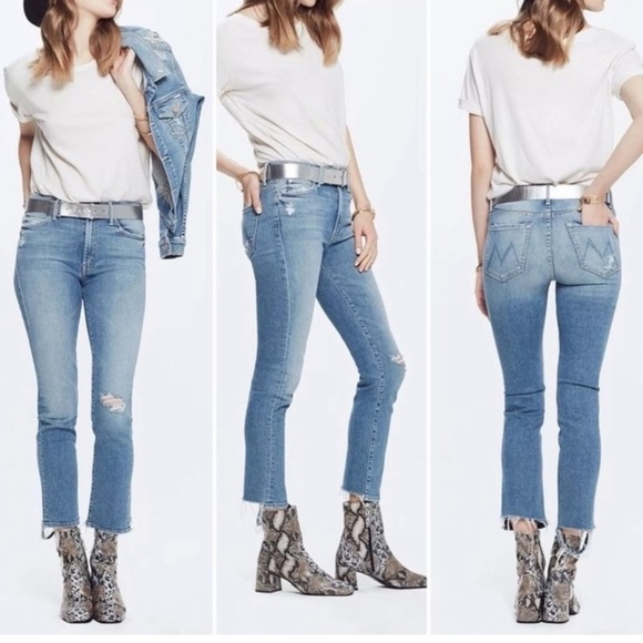 NWOT MOTHER HIGH WAISTED RASCAL ANKLE in LOVE GUN SZ 27 - Picture 1 of 11